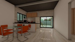 Cozinha vista da sala